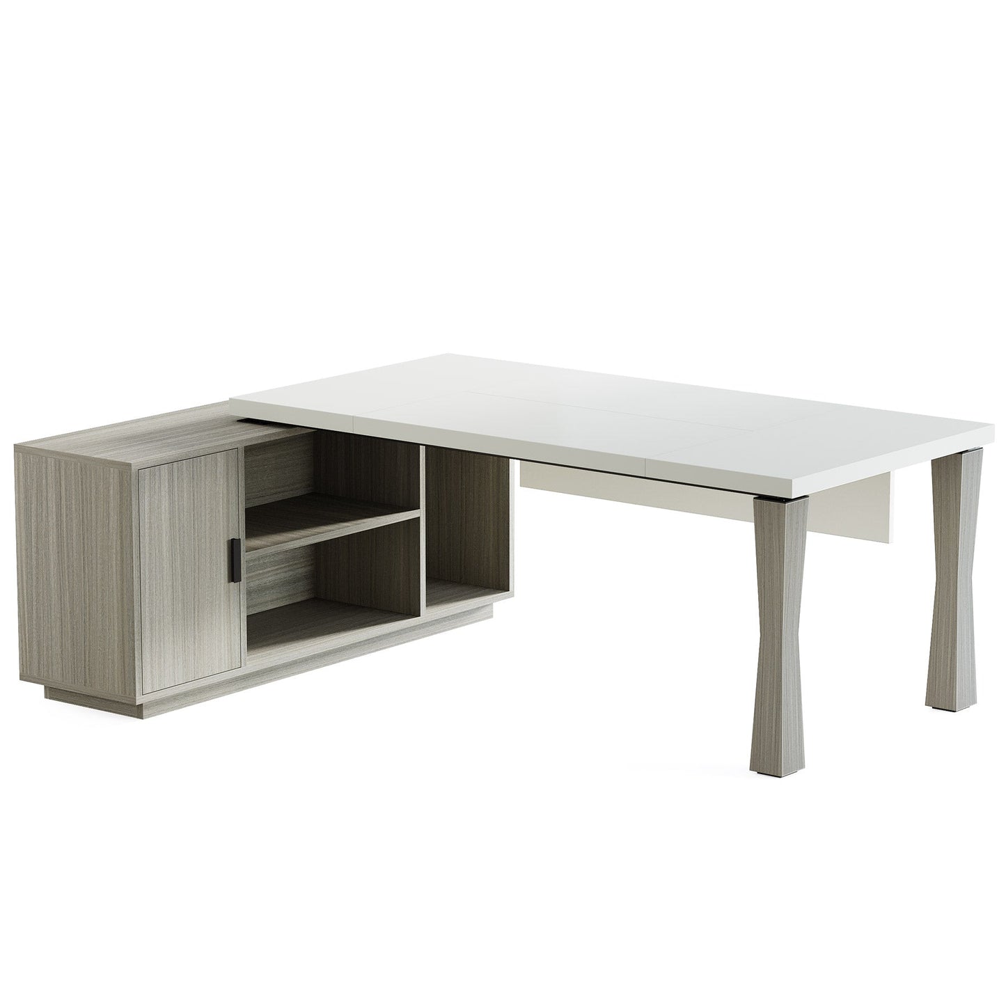 Large L-Shaped Executive Desk Computer Table with Cabinet