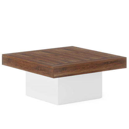 Square Coffee Table with LED Light