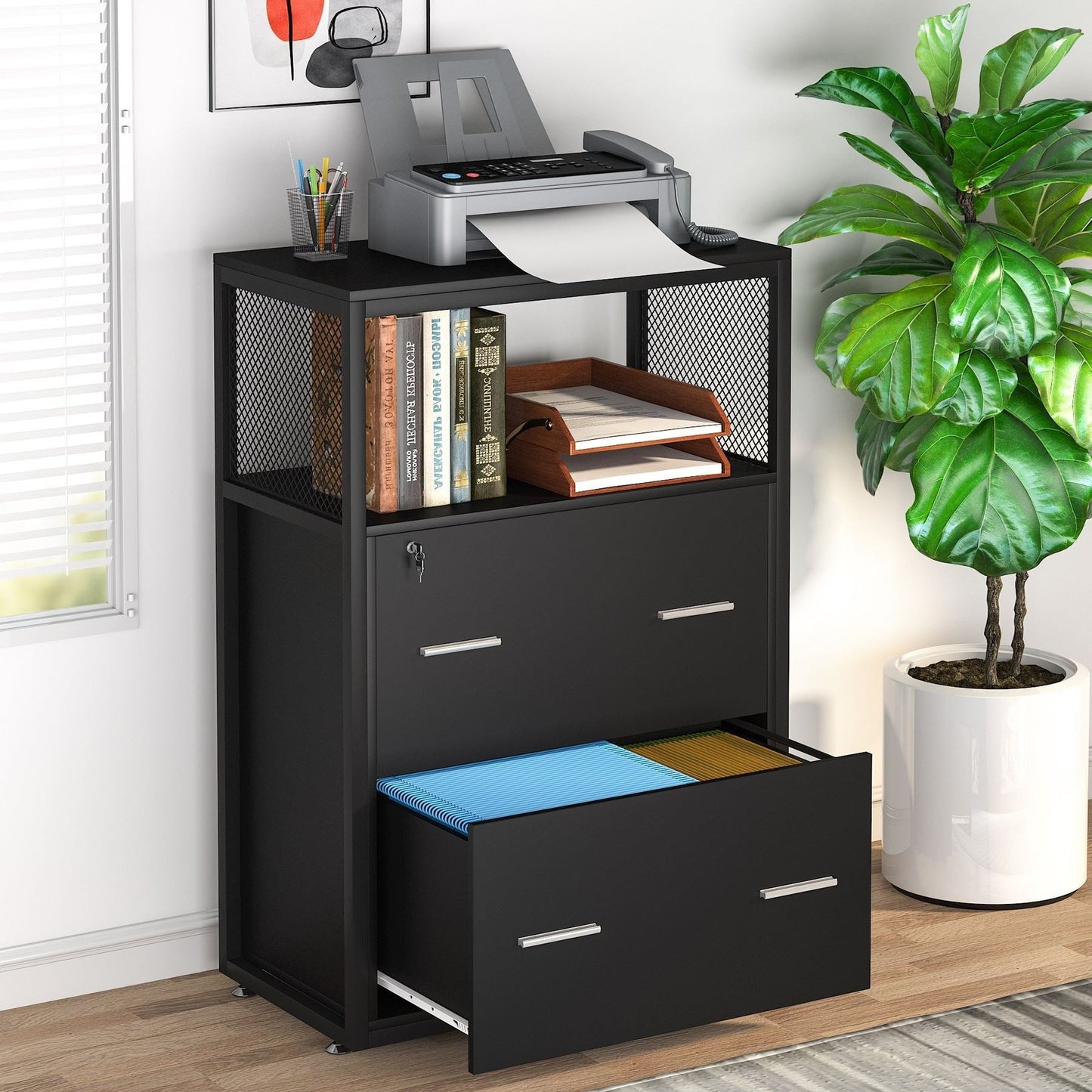 2-Drawer File Cabinet with  Lock