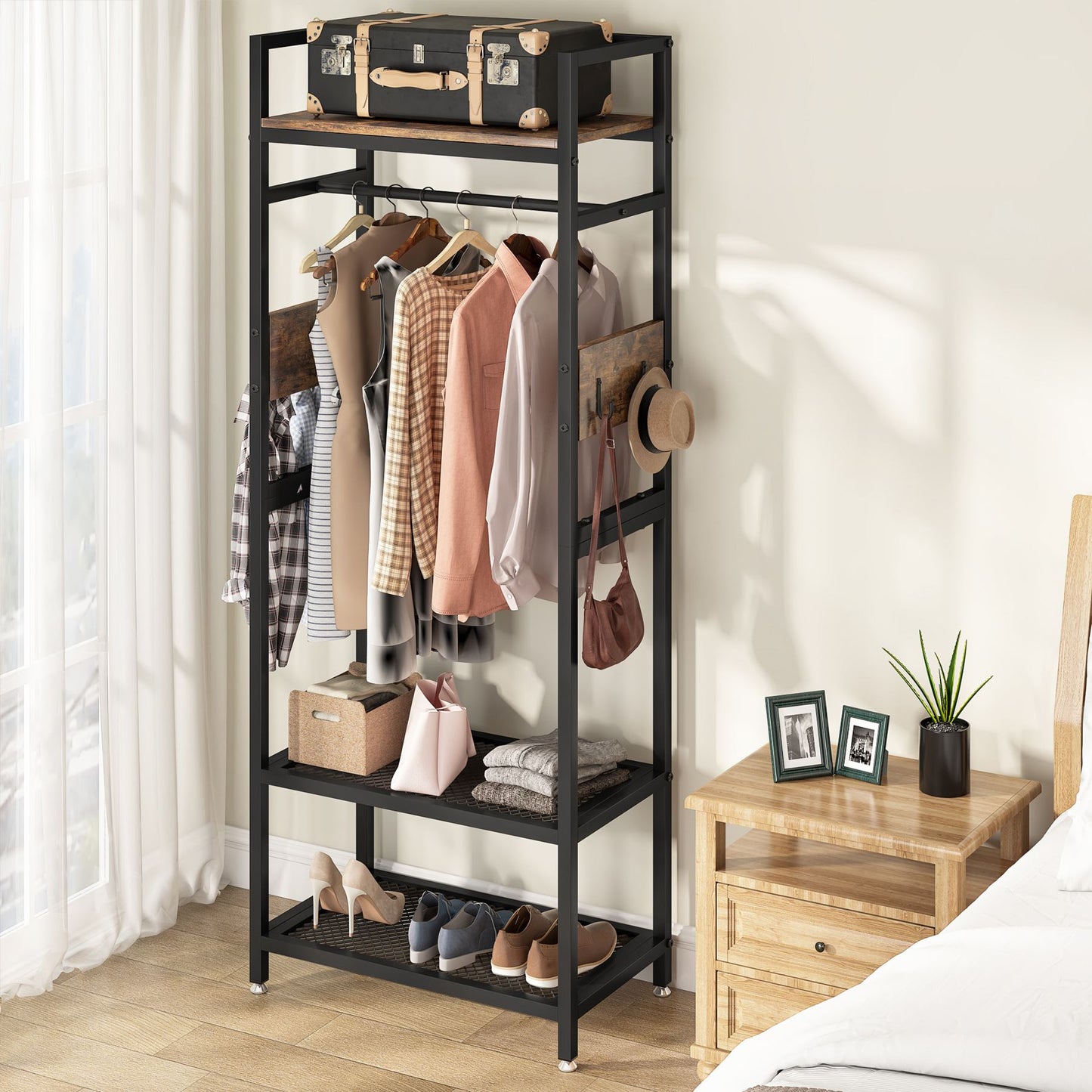 Small Entryway Coat Garments Rack