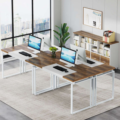 63" Computer Desk with Mobile File Cabinet