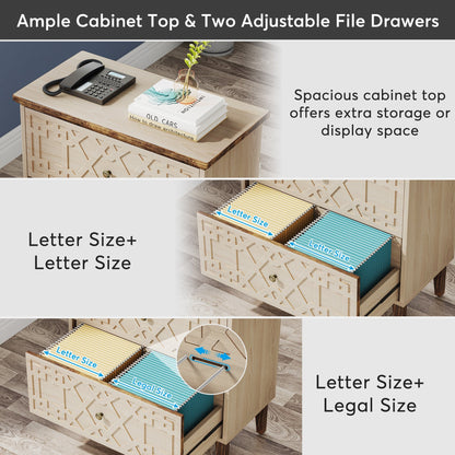 2-Drawer Filing Cabinet Storage Cabinet