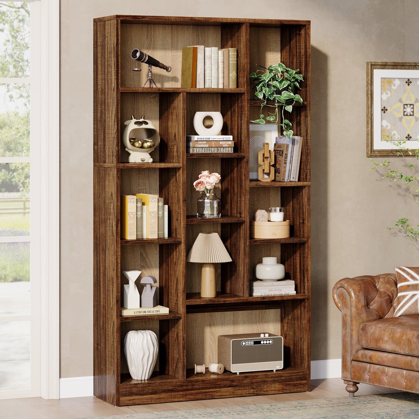 Wooden Freestanding Bookcase